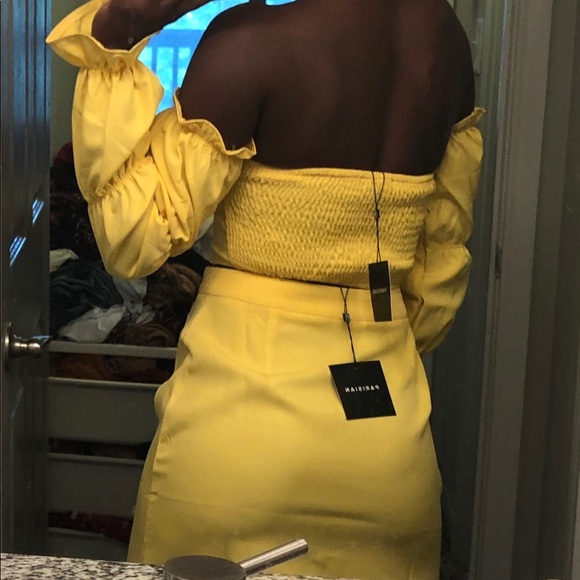 Ruched Sleeve Button Front Bardot set size 2-10 - Picture 4 of 8